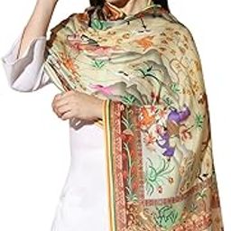 Women Fine Soft Bamboo Fibre Stole, Multicoloured Ethnic Design, Evening Wrap, Luxury Pashmina Scarf, Wrap, Sustainable and Natural Fabric (Size : 71X203 CM)-image-7