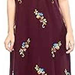 Women's Rayon Floral Embroidery Maxi Nighty Night Gown 5681-image-46