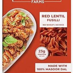 Pink Harvest Farms Red Lentil Pasta | No Rice - No Maida | Vegan | Gluten Free | High Protein | (Red Lentil Fusilli Pasta, 200 g (Pack of 1))-image-53