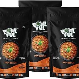 BowlFul Pack of 3 Pav Bhaji, 55 gms, Rich Tomato Gravy with Mashed Vegetables and Spices. 100% Natural, Freeze Dried Food,-image-18