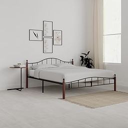 Amazon Brand - Solimo Darg Metal King Bed, Black (Glossy Metal Finish)-15