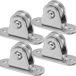 Abaodam 4pcs Heavy Duty Fixed Pulley System Silent Pulleys for Ceiling and Wall Mount Projects for Rope and Cable Guiding Applications-image-85
