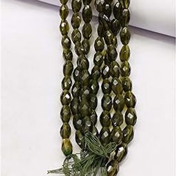 Jaipri 10X5mm 1 Line Cutting Glass Material Mehndi Green Color Oval Shape Beads for Jewellery Making kit Art & Crafts Materials for Necklace Bracelet Earring Making Materials (25+ Piece Each Line)-image-47