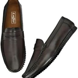 Men's Dark Brown Faux Leather Loafers – Comfortable Slip-On Shoes for Office, Formal & Casual Wear – Lightweight Anti-Skid Driving Loafers for Men with Classic Penny Style Design-image-124