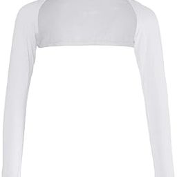 HEAVENGLOW Elegant One-piece Long Sleeve Arm Cover Shrug Bolero Hijab Muslim White-image-33