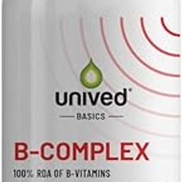 Unived Basics B-Complex | 100% RDA of 8 Essential B-Vitamins | Healthy Energy Levels & Metabolism | 60 Vegan Capsules-image-41