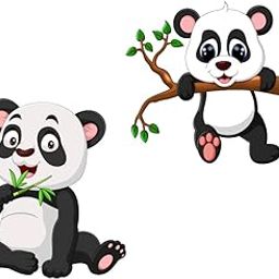 woopme® Panda Baby AC Sticker for Home Bedroom Stylish Split Air Conditioner Multicolor Decor Stickers.-image-88