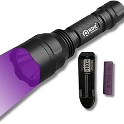 RDR INNOVATIONS 5W Aluminium UV Flashlight +18650 Li-ion Cell + Charger (5W 365nm)-17