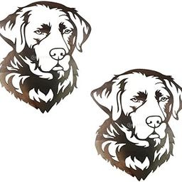 2X Lively Silhouette Steel Garden Dog Decor for Wall Fence House Outside-image-64