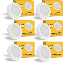 Jaquar 3W Striker Mini Round Surface Downlight | No False Ceiling Required | Surface Ceiling Light for Cabinet, Wardrobe, Office Space | Red (Pack 6)-image-83
