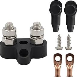 ATORSE Power Distribution Terminal Block Kits 48V for Truck Car RV Black Double-image-27