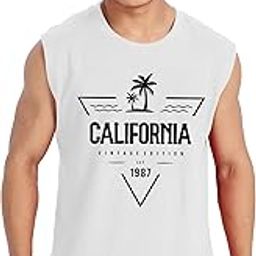 Men's 100% Cotton Tank Tops Round Neck Sleeveless Sports Loose fit Vest (Pack of 1)-image-55