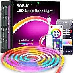 SHOPZILLA 5 Meter Smart Neon Strip Lights with Adaptor–Remote and Mobile App Controlled,Music Sync RGB Lights with Alexa,Google |Multicolor LED Lights for Home Decoration,Diwali Decoration,PC,Gaming-image-12