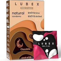 6 in 1 Extra Time Condoms - Long Lasting with Disposable Bags - Ultra Thin & Extra Dotted - Chocolate Flavour - 12 Condom (Pack of 1)-8