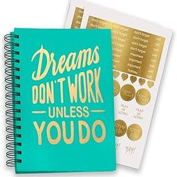 Moaae Mopo Budget Planner & Bill Organizer | Journal and Notebook Diary | A5 Daily Undated Tracker Notebook with Stickers, Blue-94