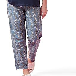 E4A5 Quick Dry 4 Way Stretch Antimicrobial Mid Rise Relaxed Fit Hangout Straight Pant for Women-image-47