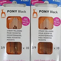 Vardhman Pony Black not Nickel Plated Straw milliners 3/9 * 10pcs (Pack of 2)-image-78