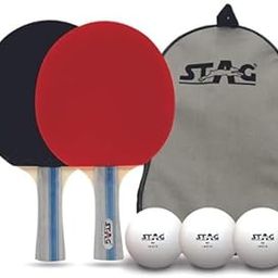 Stag Iconic 4 Star Professional Table Tennis (T.T) Multi-Set - Table Tennis Rackets and T.T Balls Included| All-in-One Ping Pong Paddle Playset - Table Game Accessories-13
