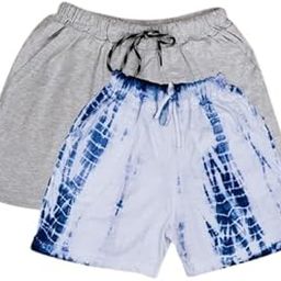 Pack of 2 - Women's Casual Elastic Solid Printed Shorts Pants-image-7