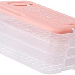 Large Dumpling Storage Container Stackable 4 Layer for Fish Eggs Pastries Orange-picture-18