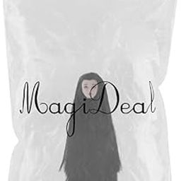 MERISHOPP 1/6 BJD Head Sculpt with Long Black Hair Doll Make-up DIY Making Supplies-image-6