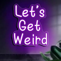 SG PRINT Let's Get Weird Neon Signs Lights Handmade Led Neon Sign for Bar Decor Home Room Store Wall Decoration-image-40