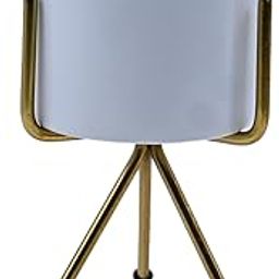 Metallo Plus Metallic Unbreakable Single Premium Decorative Stand with 1 Pot Garden Gnome (White)-image-52