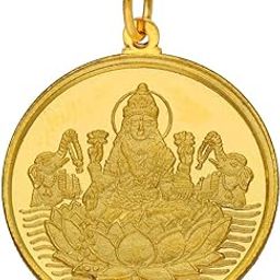 Sri Jagdamba Pearls 22kt 2 Gram lakshmi Gold Coin Cum Pendant-1