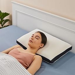 Amazon Basics Ultra Responsive Memory Foam Orthopedic Pillow - for Cervical Pain Relief, Sleep, Posture Alignment,Back & Side Sleeping | 6 Months Warranty, Ultra Soft Washable Cover, White - King Size-4
