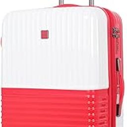 Rolling Trolley Luggage Bag with Wheels (White- Red, 24)-image-43