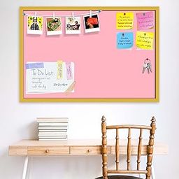 ArtzFolio Pinks Family Light Pink Colour | Bulletin Board Notice Pin Board | Vision Soft Board Combo with Thumb Push Pins & Sticky Notes | Golden Frame | 18 x 12 inch (46 x 30 cms)-10