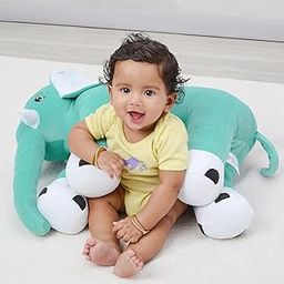 Amazon Brand - Jam & Honey Elephant Plush Toy | Soft Toy for Kids | Non-Toxic & Safe | BIS-Approved | Big Size Stuffed Elephant | Sea Green-image-22