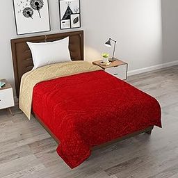 IVAZA 2nd Gen 220 GSM Velvet Fabric Reversible Microfiber Filled Reversible AC Comforter/Blanket for Winter/Quilt/Duvets for Single Bed (230X152 cm Maroon-picture-28