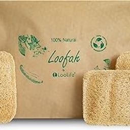 LooLife Natural Loofah Sponge (3 Pack) - Kitchen Loofah - Eco Friendly Dish Scrubber - Biodegradable Sponges - Multi-Layer Design-image-9