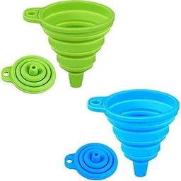 VIXUP Collapsible Silicone Funnel Foldable Hopper for Oil Liquid Kitchen Bathroom Foldable Kitchen Funnels Hopper for Water Bottle Liquid Powder Transfer Silicone Funnel-image-54