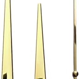 Epoxy Fusion Wall Clock Hands | Black Metal Clock Needles Set | Wall Clock Hands | Metal Hands Set for Clock | Plain Pati Gold | (Set of 1)-17