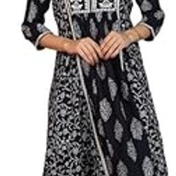 Women Printed Dress | Casual | Office Wear | Daily Use | Stylish | Comfortable | Embroidery Design | Floral Print | Round Neck | Rayon Dress-image-98