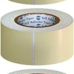 VCR Double Side White Foam Tape - 10 Meters in Length - 48mm / 2" Width - 3 Rolls Per Pack - Multipurpose usage, Best for Mounting, Strong Adhesion for Walls, Crafts work and fixing Furnitures-0