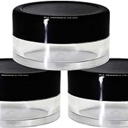8 Gm Empty Acrylic San Jar Transparent/Clear Cosmetic Container With Black Lid And Inner Lids For Lip Balms, Eyeshadow, Makeup And Diy Beauty Products (Pack Of 3)-46