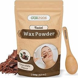 OurZone Facial Wax Powder - Chocolate Flavour |Painless Herbal Hair Remover for Men & Women | No Chemicals, No Irritation – 100g | 3.5 oz-image-93