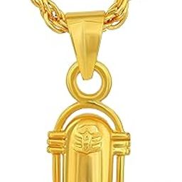 Gold Plated Lord Shiva Shiva Shivling Mahadev Bholenath Bahubali Inspired Chain Pendant Locket Necklace for Men Women-3