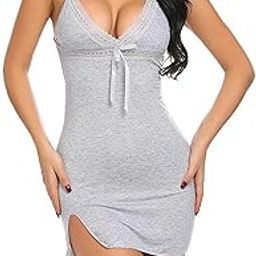 Women Spandex Solid Mini Babydoll Lingerie with Panty-image-48