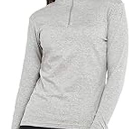 Ap'pulse Women's Long Sleeve Thumbopen 1/4 Zip Hi Neck Tshirt-image-36