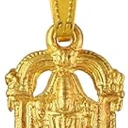 Brass Micron Goldplated Lord Venkateswara Tirupati Pendant Hindu Jewellery (PCSC5216)-53