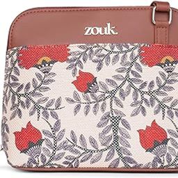 Printed Vegan Leather Out Of Office Sling Bag With Adjustable Strap For Women's Girls-25
