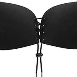 Imported Invisible Strapless Backless Adhesive Bra Silicone Gel Stick-On Sticky Bra for Women Invisible Push Up Design Bra - Black Color-15