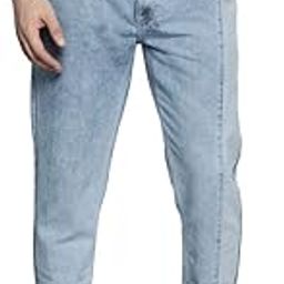 Men's Slim Fit Mid Rise Dad Fit Two Toned Mid-Rise Jeans-image-2