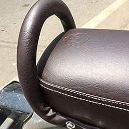 Aow Attractive Offer World Backrest Support Pillion Brown Cushion Back Rest Full Black Bar for Royals Enfiield Models RE-21-6