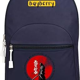 BayBerry Samurai Graphic Daypack Backpack | Japanese Samurai & Red Sun Print | 15 L Casual Daypack – Picnic | School | Hiking Bag.-image-7