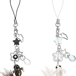 QIUTIMIY Cute Phone Charms Aesthetic Y2K Phone Strap Charm Accessories for Cell Phone Case Keychain Bag Airpods Camera Pendants Decor-image-1
